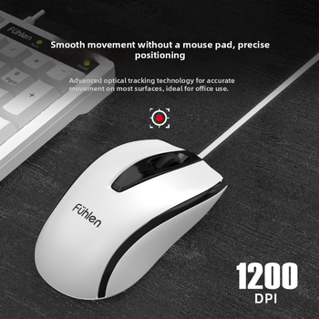 L650 káblový set klávesnice a myši – USB, 1000dpi optický, 1,5 m kábel, ergonomický dizajn