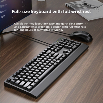 L650 káblový set klávesnice a myši – USB, 1000dpi optický, 1,5 m kábel, ergonomický dizajn