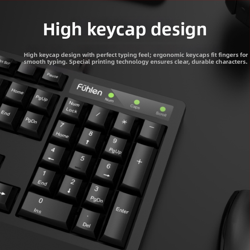 L650 káblový set klávesnice a myši – USB, 1000dpi optický, 1,5 m kábel, ergonomický dizajn