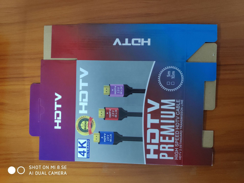 Cablu HDMI Versiunea 2.0, 4K, Cupru placat cu aur, Compatibil TV, calculator, proiector