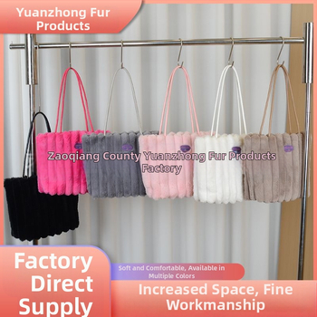 Geantă de pluș pentru femei, stil urban minimalist, formă pătrată orizontală, căptușeală PU, interior laminat cu fermoar