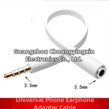 3,5 mm muž–ženský audio adaptér pre mobilné telefóny, okrúhly 4-žilový konektor, určený pre živé vysielanie zvuku