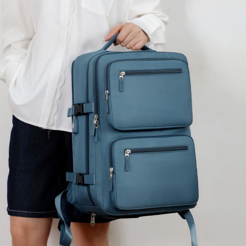 Unisex ruksak velike kapacitete 36–55 L, odjeljak za suho/mokro, odvojeni pretinac za obuću, vodootporan oksford materijal, za outdoor putovanja, kompatibilan s 15-inčnim prijenosnikom