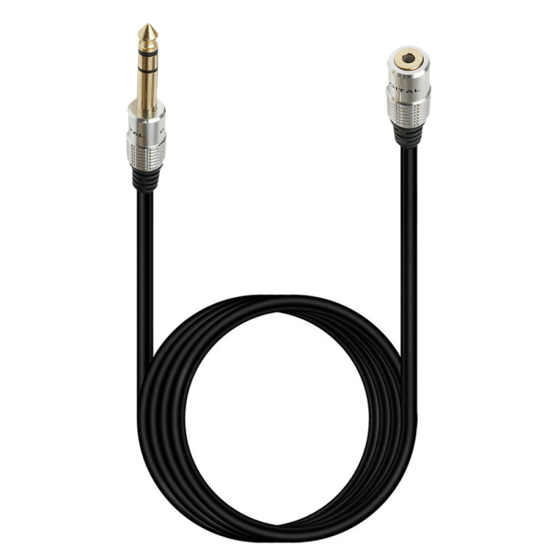 Cablu adaptor audio Yirui YR-L-18-03, 6,35 mm masculin la 3,5 mm femelă, stereo, fără cip