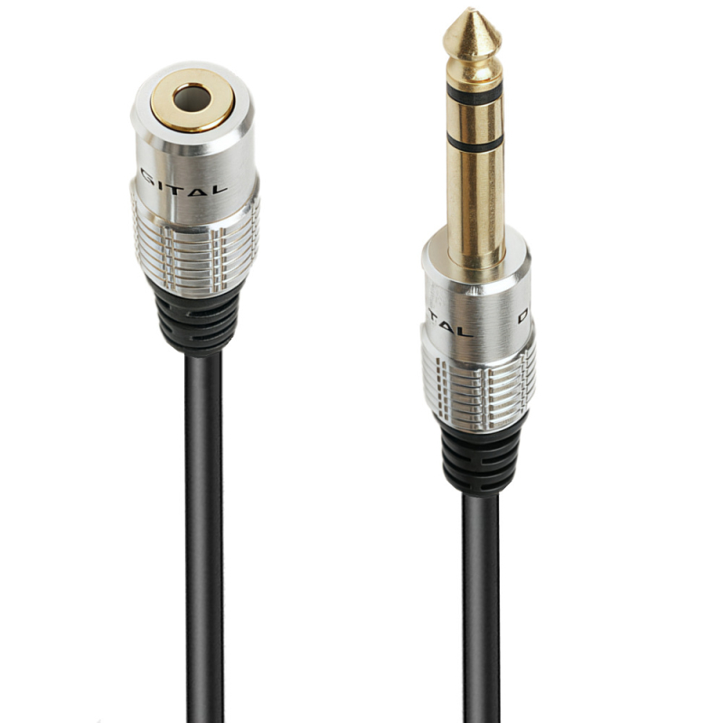 Cablu adaptor audio Yirui YR-L-18-03, 6,35 mm masculin la 3,5 mm femelă, stereo, fără cip