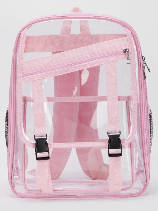 Σακίδιο πλάτης από διαφανές PVC, χωρητικότητα 20–35L, νάιλον επένδυση, καμπύλοι ιμάντες ώμου