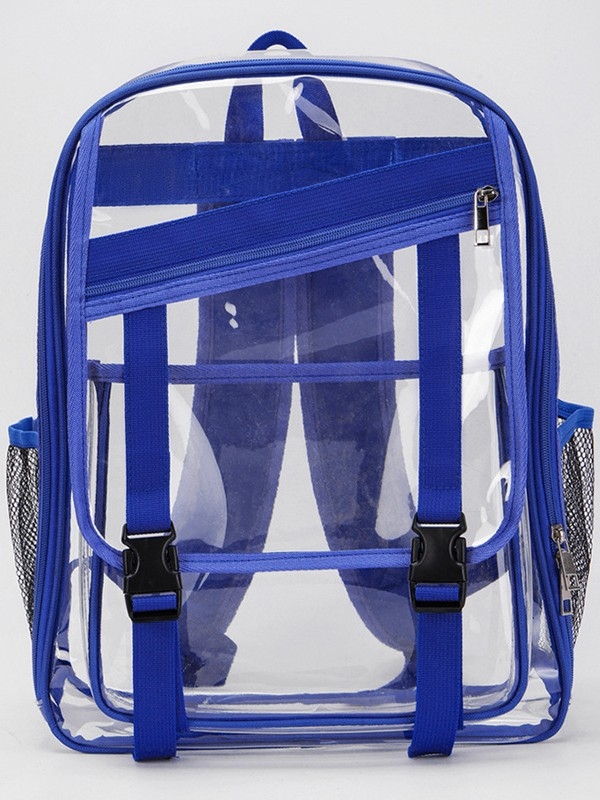 Σακίδιο πλάτης από διαφανές PVC, χωρητικότητα 20–35L, νάιλον επένδυση, καμπύλοι ιμάντες ώμου