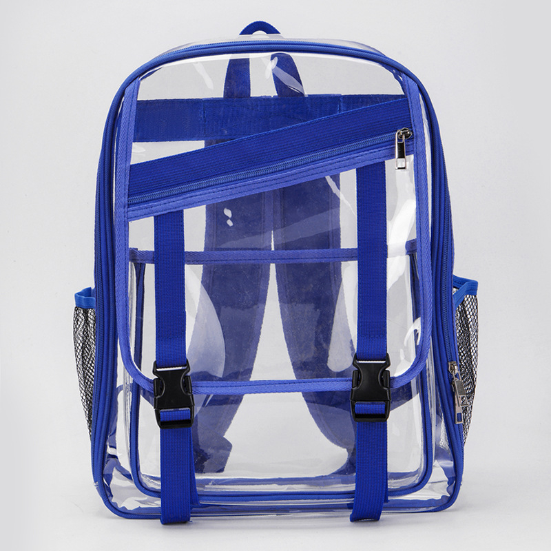 Σακίδιο πλάτης από διαφανές PVC, χωρητικότητα 20–35L, νάιλον επένδυση, καμπύλοι ιμάντες ώμου