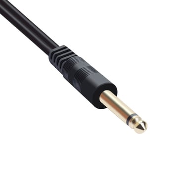 Cablu adaptor splitter audio mono 6,35 mm – de la masculin la două femele, cablu de prelungire, nucleu din cupru