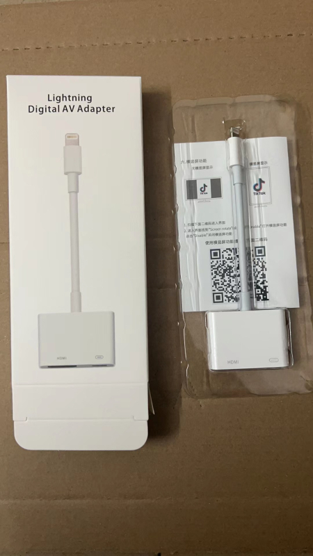 Adaptor Lightning către HDMI pentru iPhone, cablu din cupru fără oxigen, 0,15 m, conectori placați cu nichel, modelul 1.1