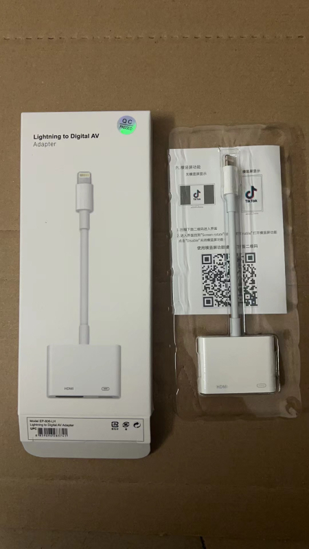 Adaptor Lightning către HDMI pentru iPhone, cablu din cupru fără oxigen, 0,15 m, conectori placați cu nichel, modelul 1.1