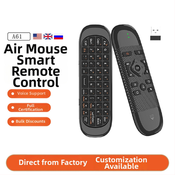 Bezvadu tastatūra ar Air Mouse un tālvadības pulti – Dubultā režīms (Bluetooth un 2.4G), USB interfeiss, darbības attālums 10 m, 1000dpi, balss vadība