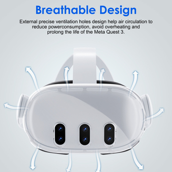 aolion Quest3 Κρυστάλλινη Θήκη Προστασίας για Meta Quest 3 — ABS περίβλημα, ανθεκτικό σε πτώσεις και σκόνη, αξεσουάρ VR headset