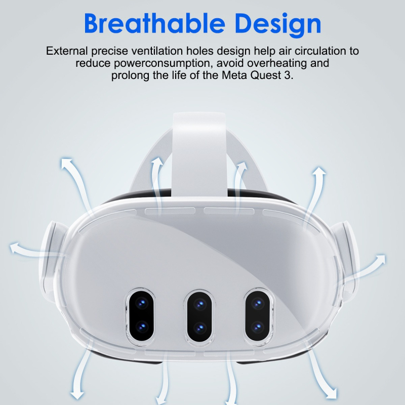 aolion Quest3 Κρυστάλλινη Θήκη Προστασίας για Meta Quest 3 — ABS περίβλημα, ανθεκτικό σε πτώσεις και σκόνη, αξεσουάρ VR headset