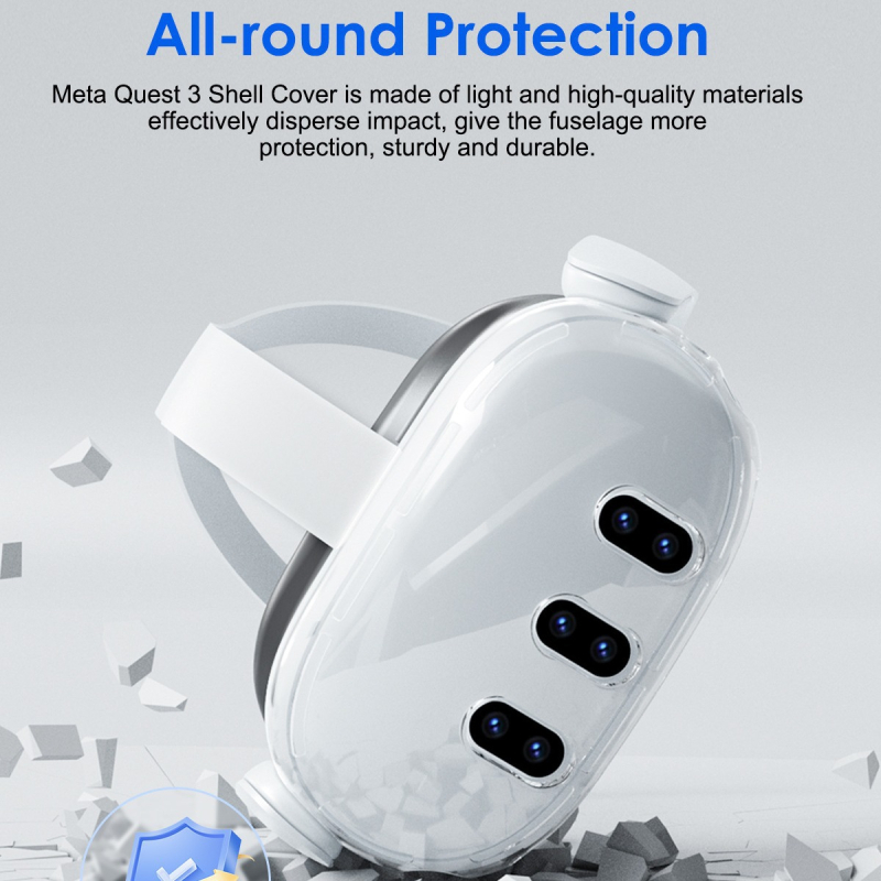 aolion Quest3 Κρυστάλλινη Θήκη Προστασίας για Meta Quest 3 — ABS περίβλημα, ανθεκτικό σε πτώσεις και σκόνη, αξεσουάρ VR headset