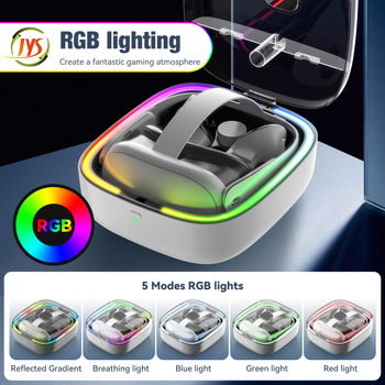 JYS MQ002 bază de încărcare VR cu kit de baterii pentru Meta Quest 3 – accesoriu VR