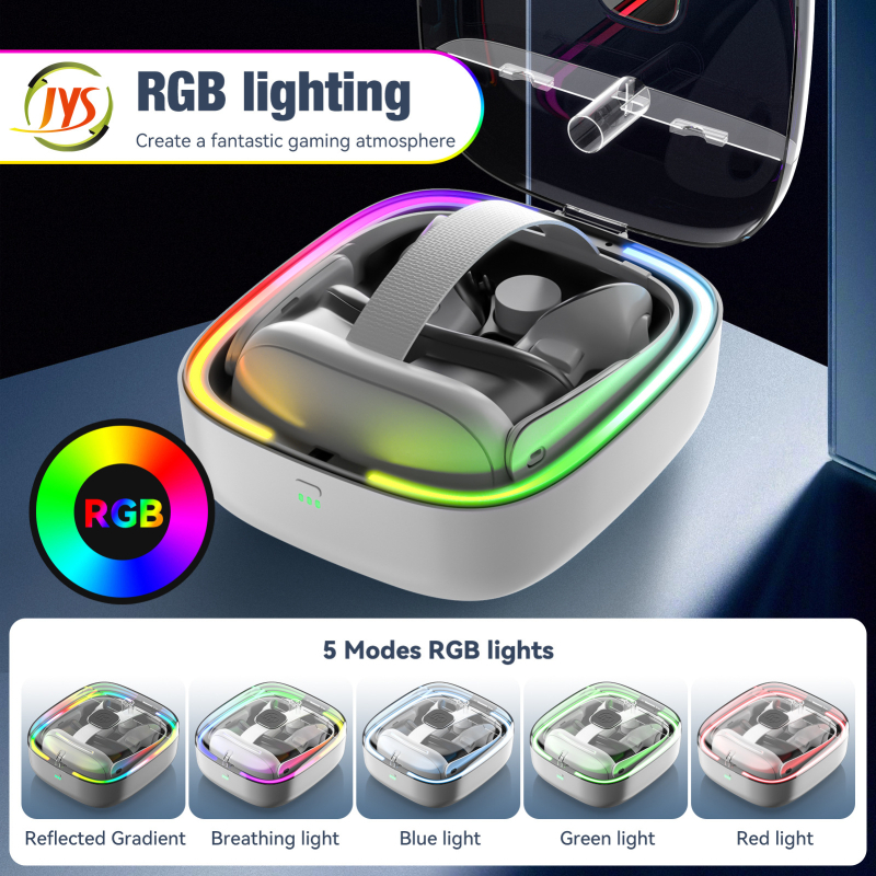 JYS MQ002 bază de încărcare VR cu kit de baterii pentru Meta Quest 3 – accesoriu VR