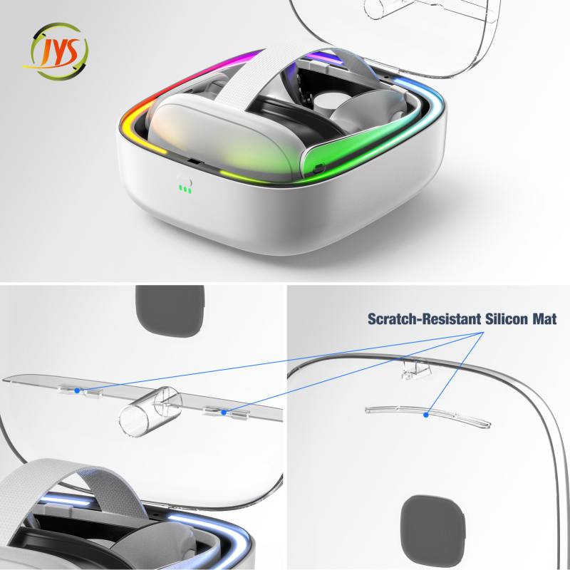 JYS MQ002 bază de încărcare VR cu kit de baterii pentru Meta Quest 3 – accesoriu VR