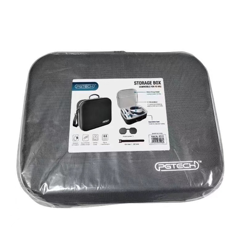Geantă de depozitare PS VR2 cu protecție EVA, design crossbody, exterior Oxford, compatibilă cu casca PS VR2 și controlere, GP512