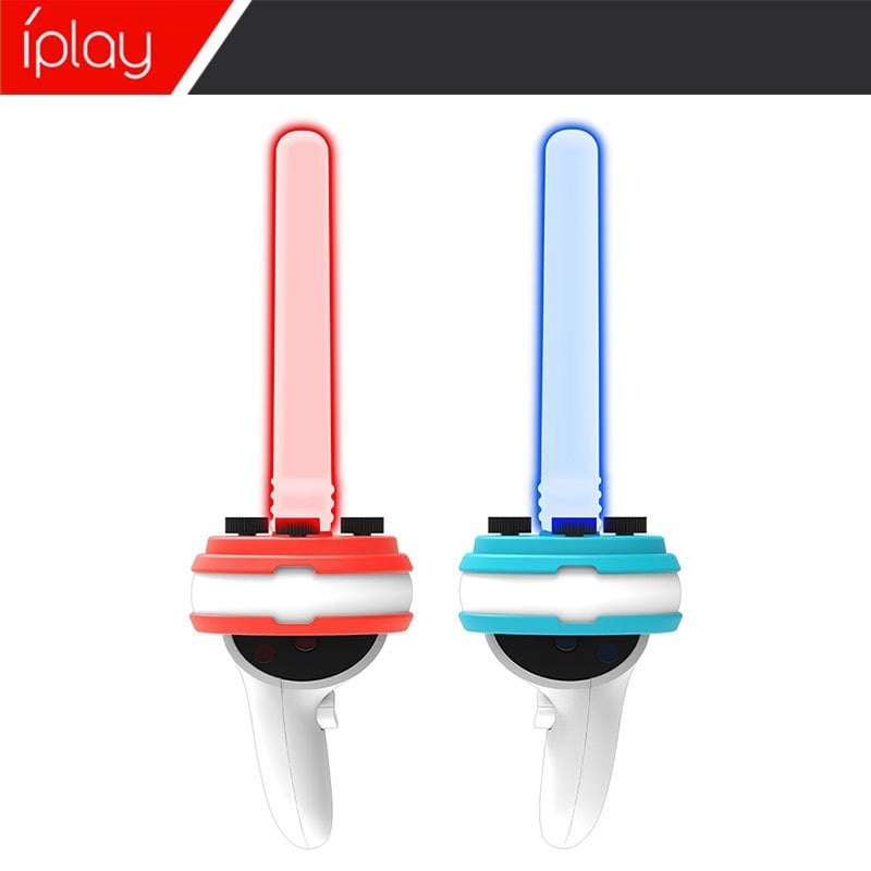 Set de mânere VR cu lamă de sabie iluminată, material ABS, 152 g, include două seturi de mânere și lame