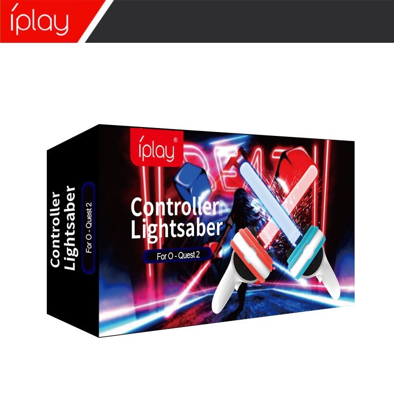 Set de mânere VR cu lamă de sabie iluminată, material ABS, 152 g, include două seturi de mânere și lame