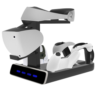 Dock de încărcare pentru controloarele PS VR2 și PS5 cu indicator de iluminare și suport pentru headset VR | ABS, Interfață Type-C