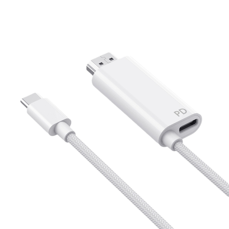 Cablu USB-C la HDMI, 4K60Hz, PD 100W, Fir de cupru, Nichelat