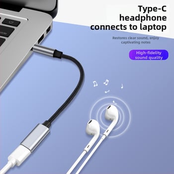 Type-C ženský na 3,5 mm audio adaptér kábel s meďou jadrom