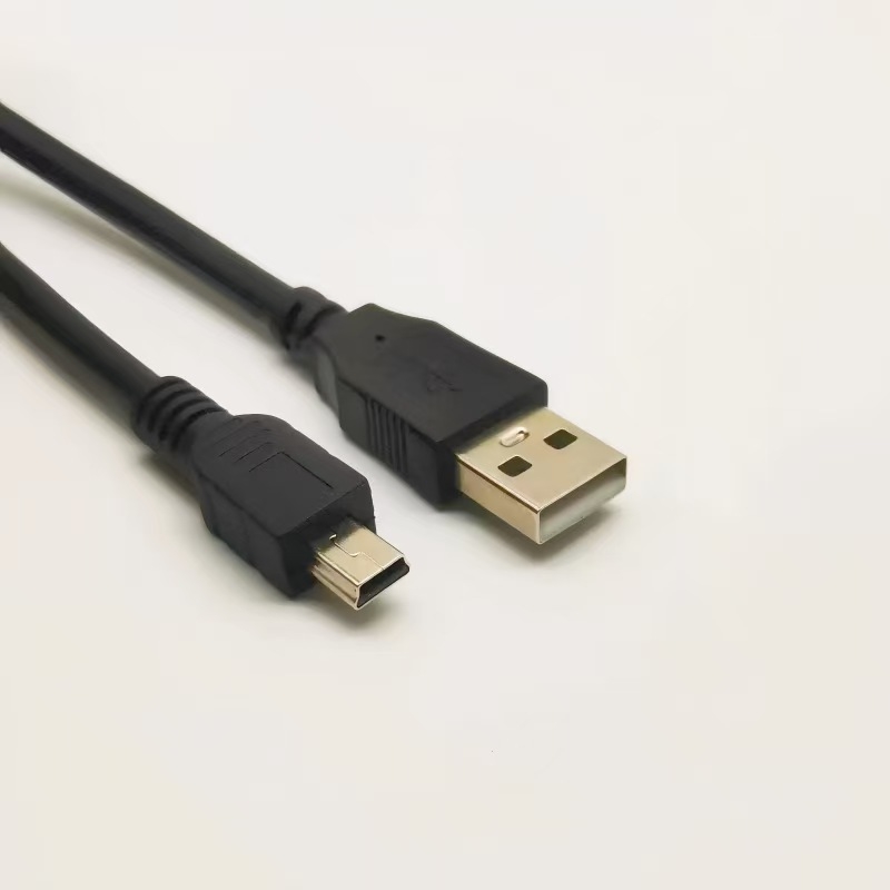 Καλώδιο δεδομένων Mini USB 5-pin με προσαρμογέα θύρας τύπου Τ, χαλκός αγωγός, χειροκόλληση, μήκος 1,35 μ, κατάλληλο για εξοπλισμό καταγραφής