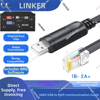 Sériový kábel USB na RJ45 8P8C pre RS485 komunikáciu, monitorovanie BMS Li‑batérie, UK7039, meď, dĺžka 0,5–5 m