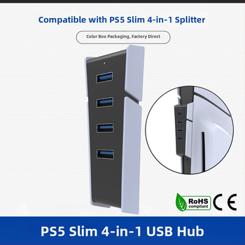 PS5 Slim USB 2.0 4-portový rozširovací hub pre PS5 Slim konzolu