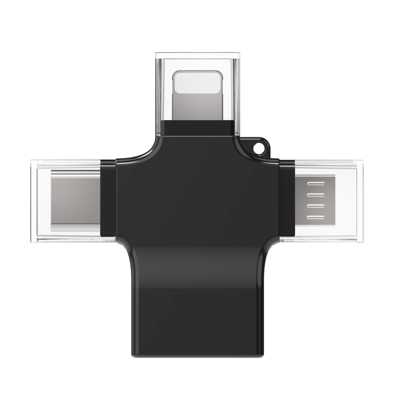 Adaptor OTG USB-C – 3 în 1 multi-funcțional pentru Apple și Android, Model M10, aliaj de zinc