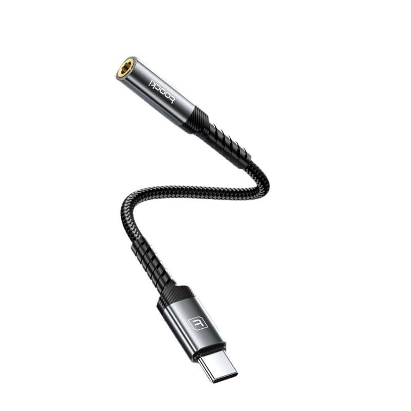 Toocki Type-C na 3,5 mm audio adaptér kábel s káblovým ovládaním, HiFi, model Tq-yd09a/b, kompatibilné s Apple, Samsung, Xiaomi, Huawei