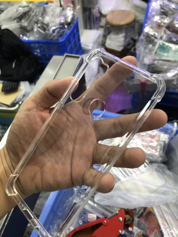 HTC U20 5G калъф – прозрачен TPU заден капак с четири ъглови въздушни възглавници, удебелена ударозащита