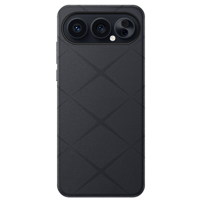 Kućište za Honor 500/500Pro – otporno na padove, tekstura imitacije kože, potpuna zaštita leće i kućišta, 2-u-1 elegantan stil, X otisak, Crna