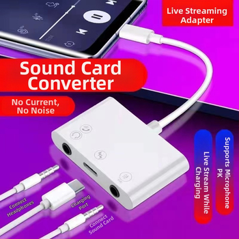 Zvucna kartica za napajanje za live streaming XYW-30, Core Research Micro, kompatibilno s Apple i Android tabletima, Type-C kabel