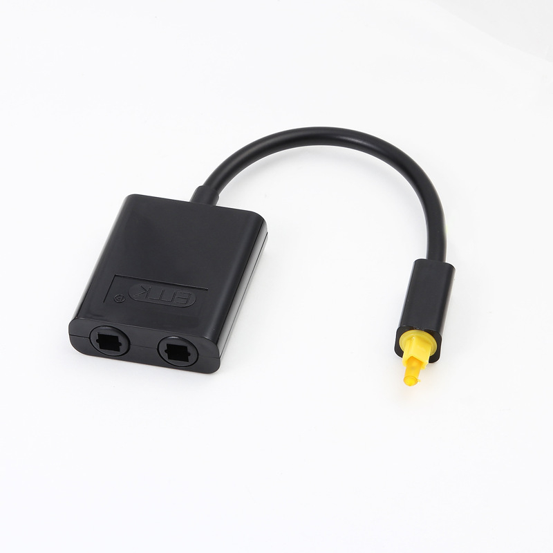 Adaptor audio cu fibră optic, 1 intrare, 2 ieșiri, placare cu aur, fibră optic, ROHS
