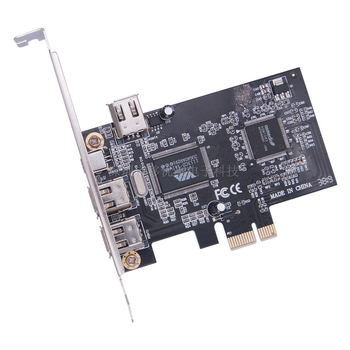YM6211 placă de extindere PCIe x1 către 1394, 4 porturi pentru captură DV HD video
