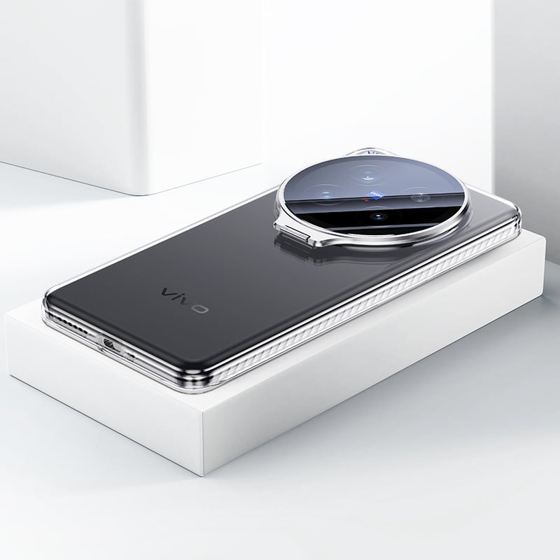 Калъф за телефон за Vivo X300Pro и X200S с прозрачен гръб, пълна защита на лещата и алуминиев държач