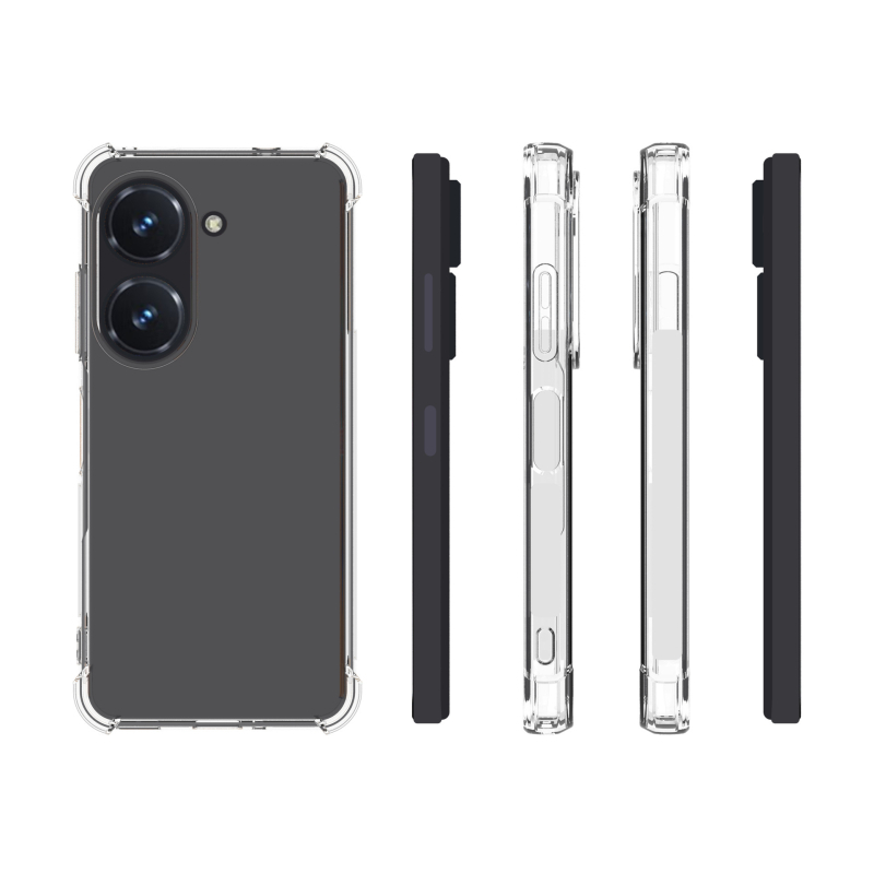 Husă pentru Asus Zenfone 9, TPU, protecție la cădere cu airbag în patru colțuri, acoperire totală, transparentă, husă moale
