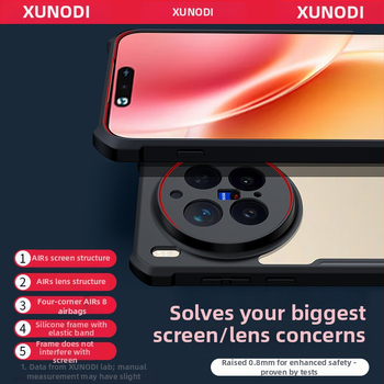 Xundd Vivo X300 Pro tālruņa vāciņš – airbag aizsardzība, pretslīdēšana, pret kritienu, TPU+PC, karstās presēšana