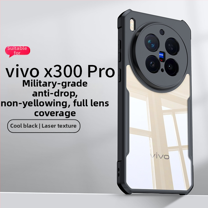 Xundd Vivo X300 Pro tālruņa vāciņš – airbag aizsardzība, pretslīdēšana, pret kritienu, TPU+PC, karstās presēšana