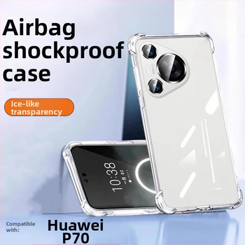 TPU púzdro Huawei Pura70/70Pro/70Ultra, minimalistický štýl, airbagová ochrana, ochrana šošoviek na štyroch rohoch