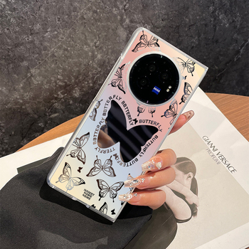Puzdro Vivo X Fold3 Pro s motívom motýľa, zrkadlovo priehľadné plné krytie, ultra tenké a odolné voči pádu; Štýl: prispôsobený štýl; Materiál: Iné; Podpora personalizácie: Nie; Kompatibilita: Iné modely