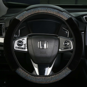 Siran navlaka za volan automobila, sladak stil, umjetna pliš površina, univerzalna instalacija, pogodno za sve sezone