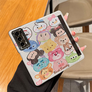 Kryt pre Glory MagicV2/MagicVs2 – skladací kožený obal, karikatúrny dizajn s veľkou hlavou, odolný voči pádom, flip kryt, inteligentné okno