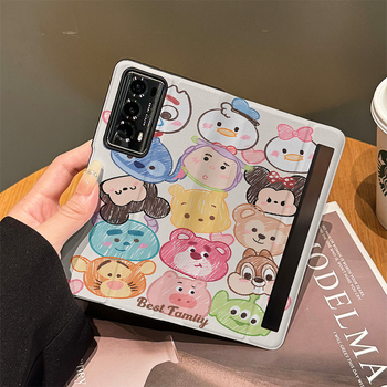 Kryt pre Glory MagicV2/MagicVs2 – skladací kožený obal, karikatúrny dizajn s veľkou hlavou, odolný voči pádom, flip kryt, inteligentné okno