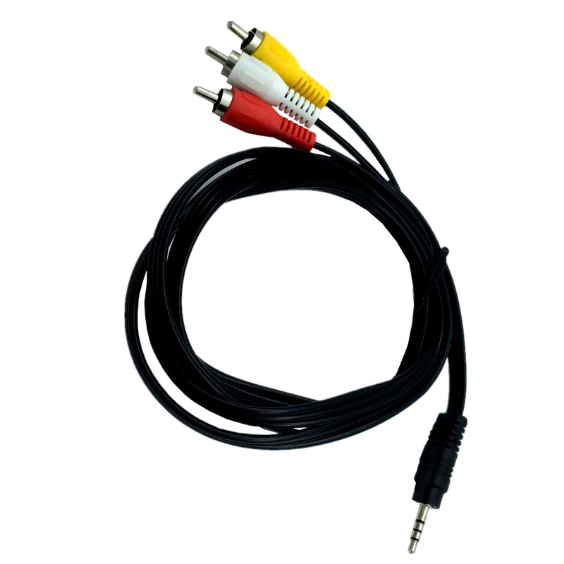 Cablu adaptor 3.5mm la 3RCA, AV-out, audio și video, lungime 1,5 m