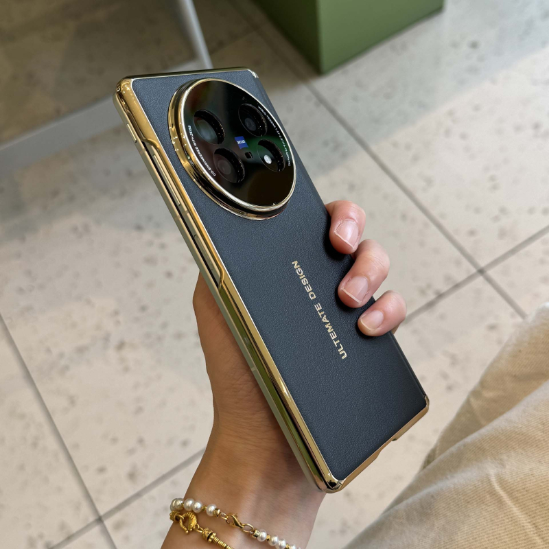 Vivo X Fold5 калъф, естествена кожа, електрополирана леща, магнитна защита, защита срещу изпускане