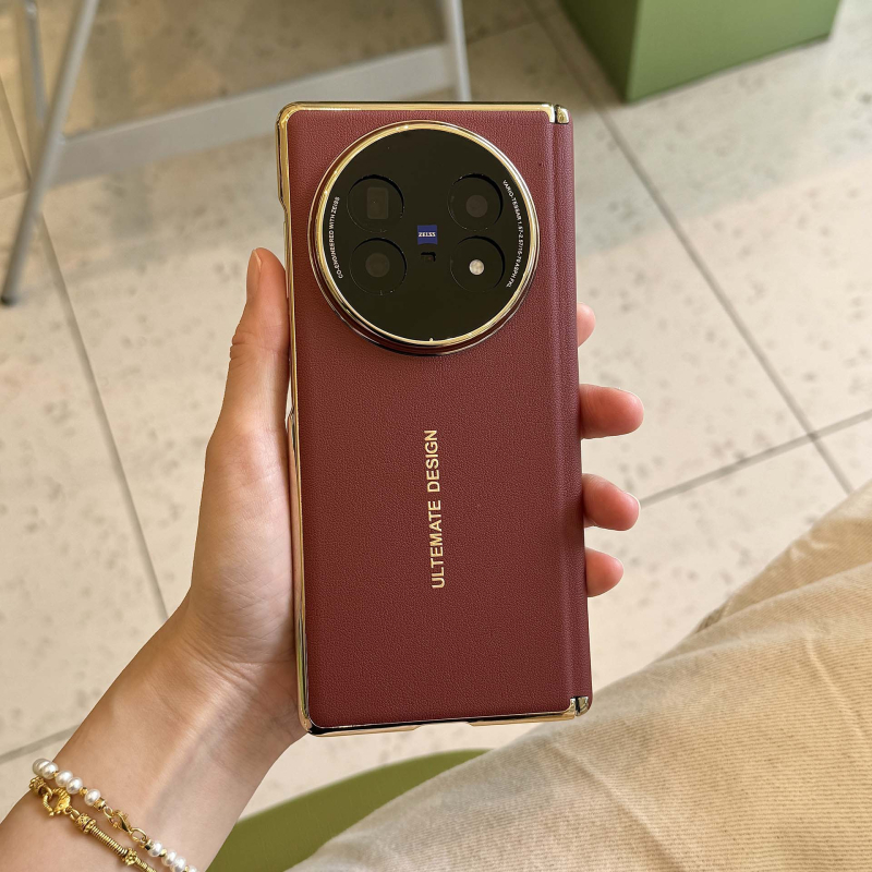 Vivo X Fold5 калъф, естествена кожа, електрополирана леща, магнитна защита, защита срещу изпускане